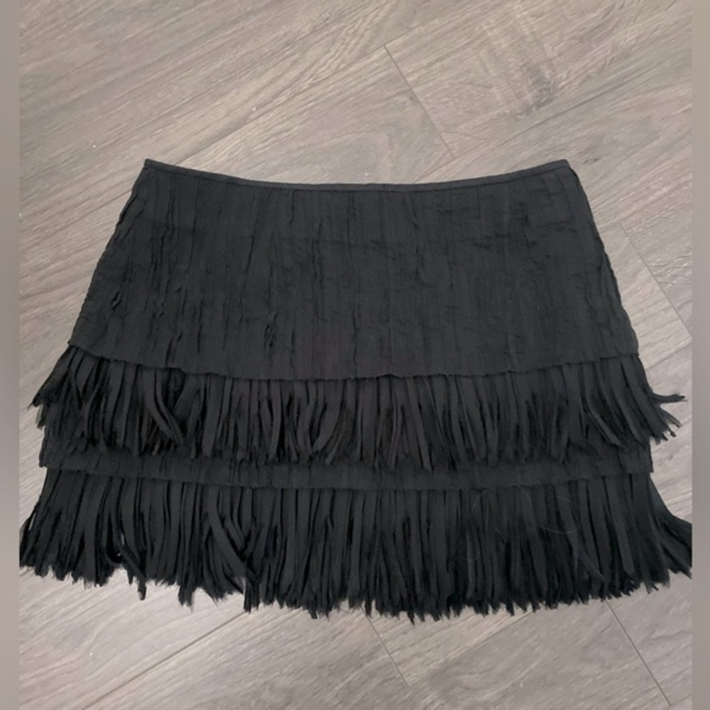 Zara Layered Fringe Skirt (c)